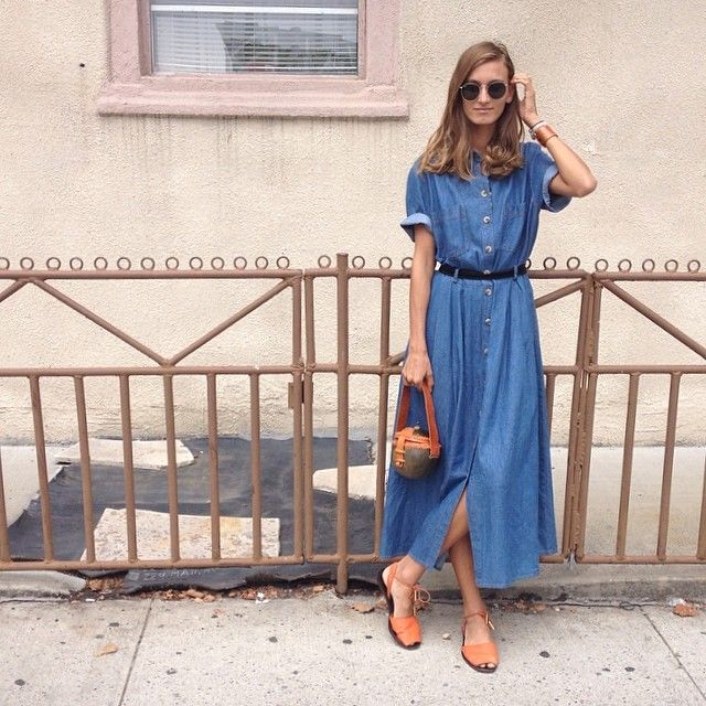 A denim number-10 styling ideas when you buy a maxi dress