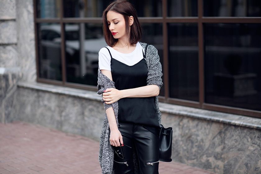 Camisole call10 styling tips that are much-needed for your leather pants-by stylewati