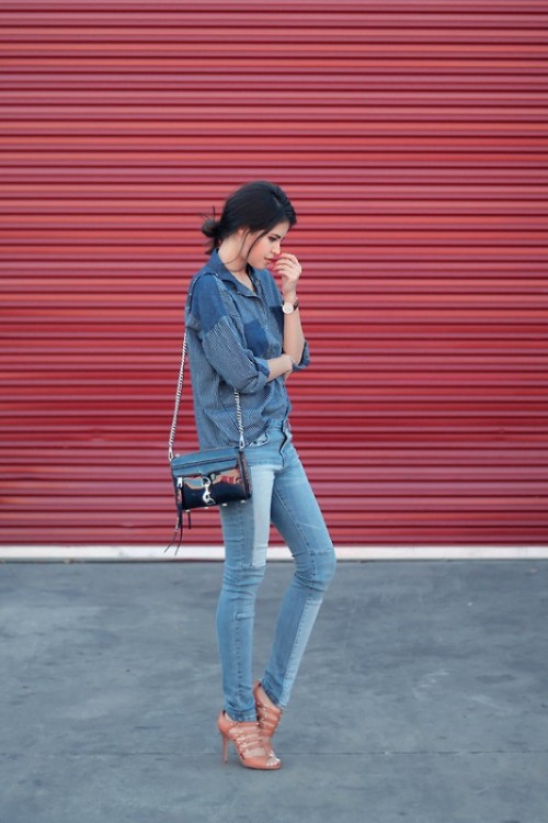 Denim shirt-7 ways to ace skinny jeans styling- by stylewati