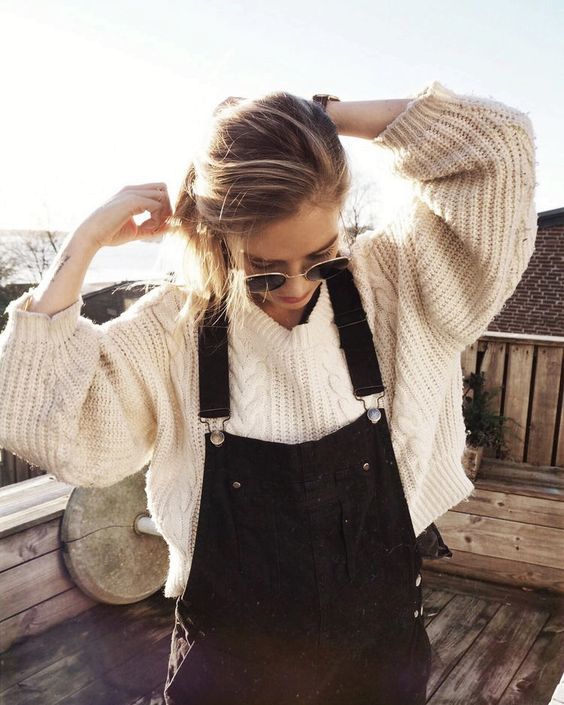 Dungaree-10 creative ways to wear your sweater for the fall season-by stylewati