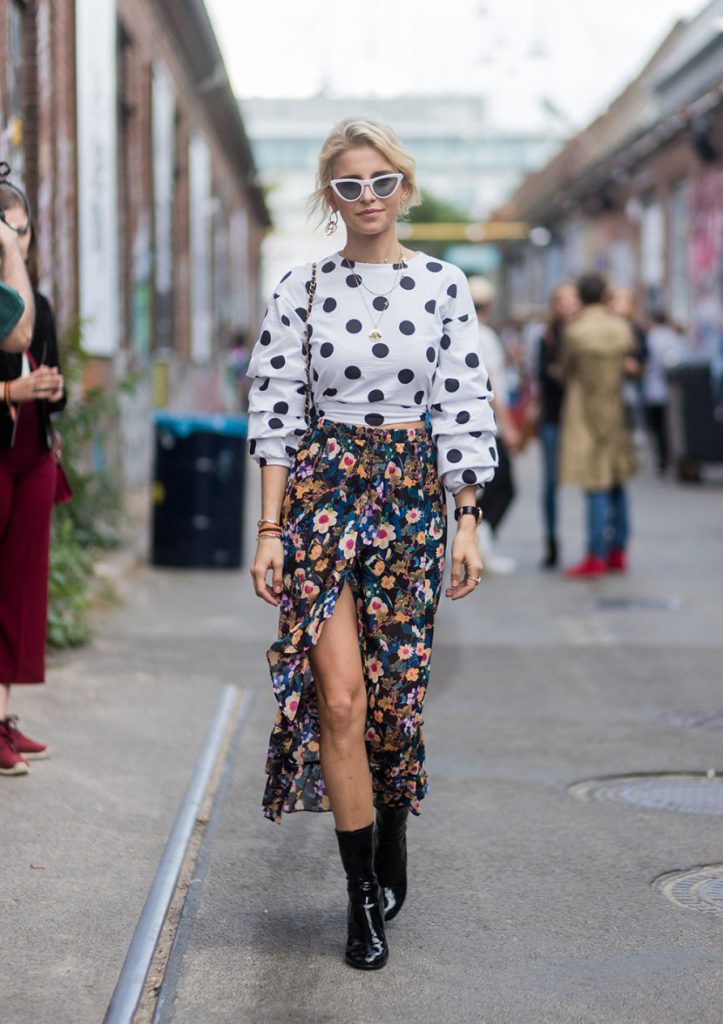 Polka dots with florals-7 combinations that will never run out of style-by stylewati