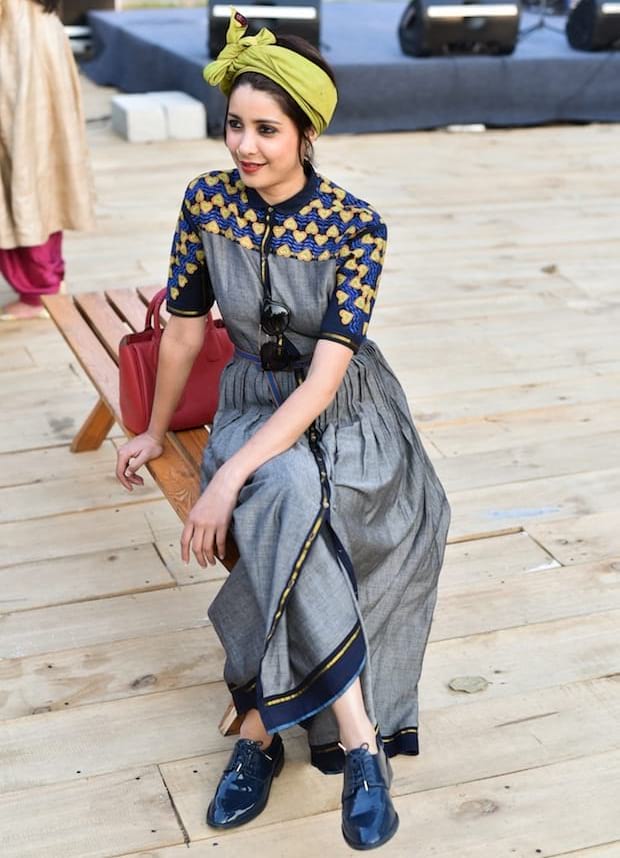 Trainers and a head bandana-9 ways to make Indian kurtis look ravishing-by stylewati