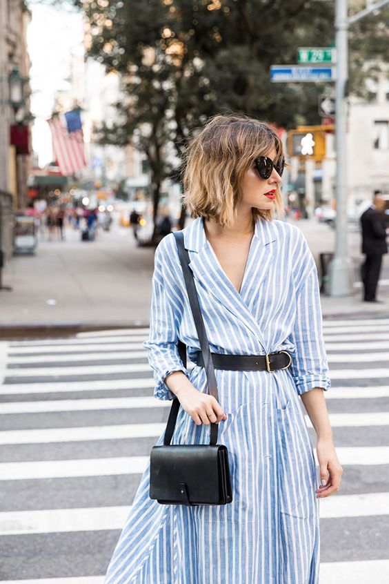 Wear a belt-10 fashion tricks to show off your sass with a shirt dress-by stylewati