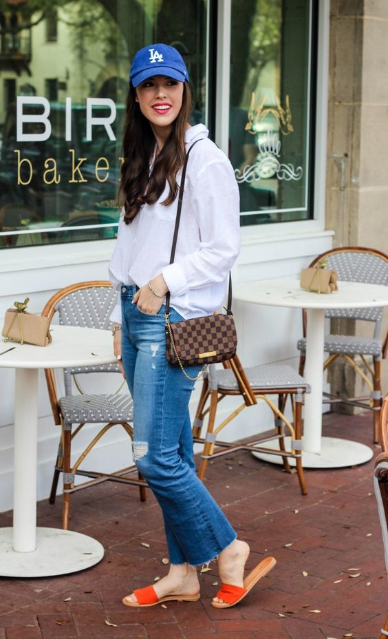 White shirt with flats-10 brunch appropriate outfits to look forward-by stylewati