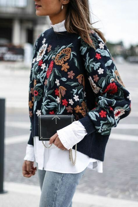 With an embroidered top-How to pair long shirts with your outfit-By stylewati