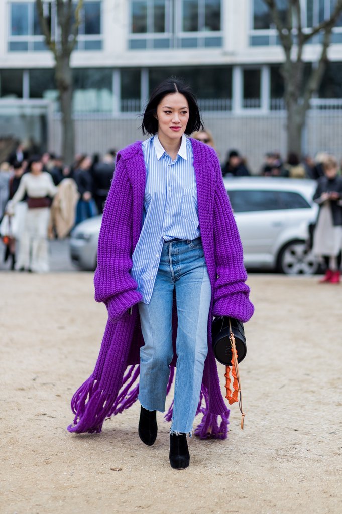 Purple cardigan-How to wear the pantone colour of the year, Ultra Violet in 2021-by stylewati