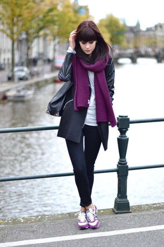 Scarf-How to wear the pantone colour of the year, Ultra Violet in 2021-by stylewati