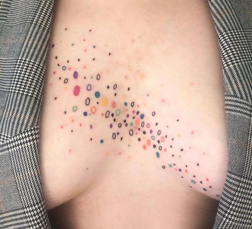 Dotted Breast Tattoo Ideas-Breast Tattoo Design New collection 2021-By stylewati