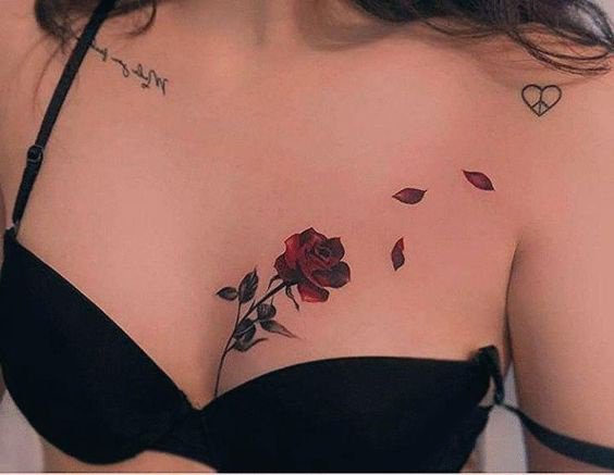 Quirky in Between Breast Tattoo Ideas-Breast Tattoo Design New collection 2021-By stylewati