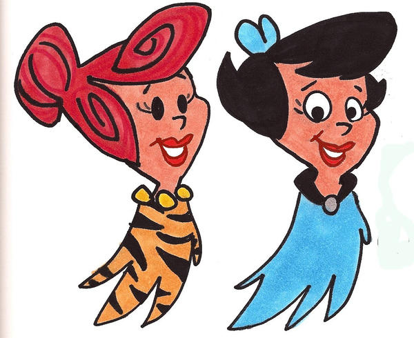 Wilma Flintstone and Betty Rubble from the Flintstone-9 Fashionable Cartoon Characters We Miss Even Today-By stylewati