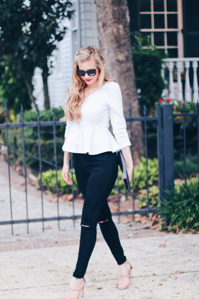 Peplum top-How to Wear It High Waisted Jeans-by stylewati