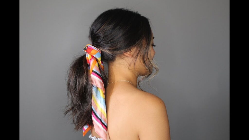 Ponytail headscarf style -10 Very Cool Ways to Tie a Headscarf-By live love laugh
