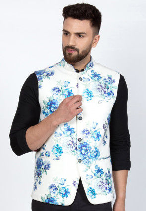 printed shirt with jacket- Top 10 Indian Traditional Dresses for Men - by stylewati